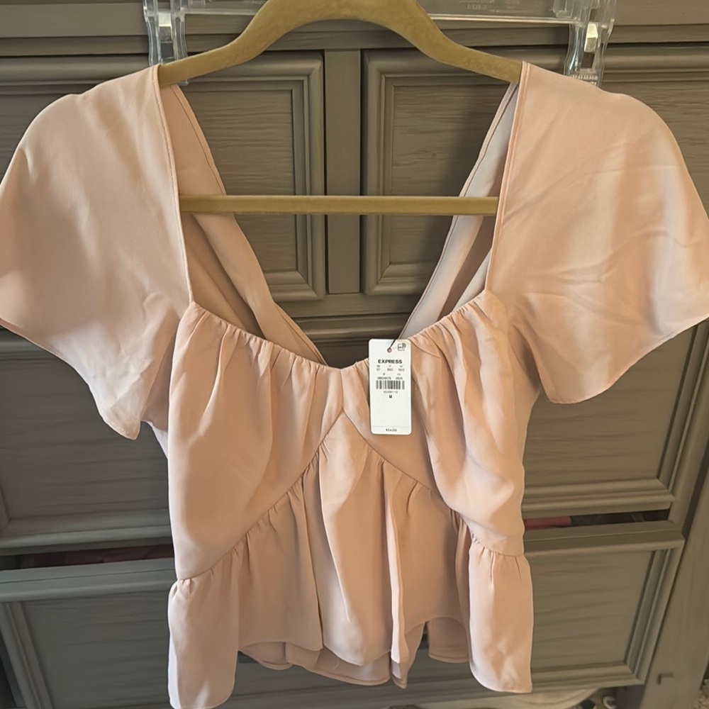Express Puff Sleeve Bustier Blouse
